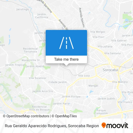Rua Geraldo Aparecido Rodrigues map