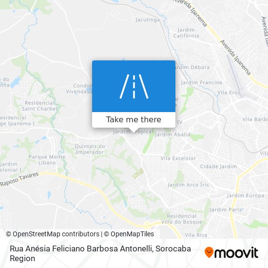 Mapa Rua Anésia Feliciano Barbosa Antonelli