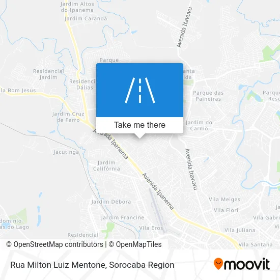 Rua Milton Luiz Mentone map