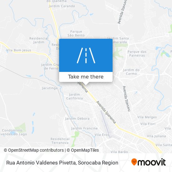 Mapa Rua Antonio Valdenes Pivetta