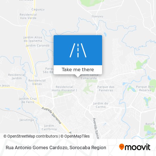 Mapa Rua Antonio Gomes Cardozo