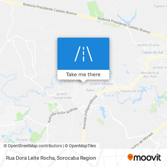 Mapa Rua Dora Leite Rocha