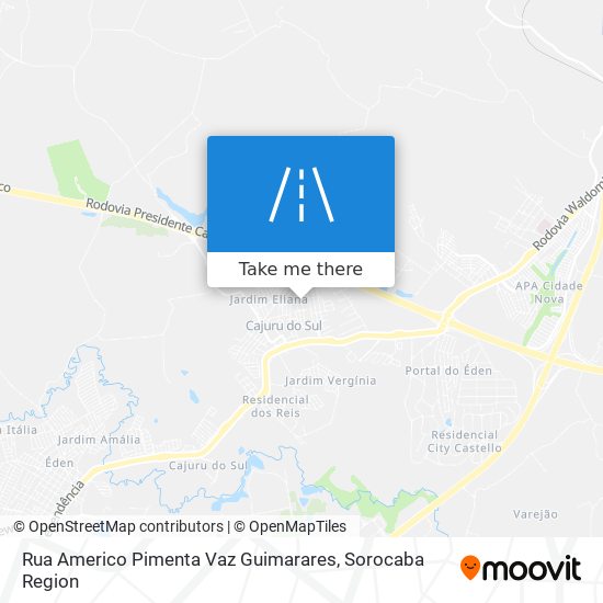 Rua Americo Pimenta Vaz Guimarares map