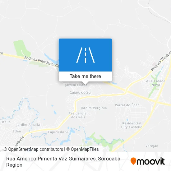 Rua Americo Pimenta Vaz Guimarares map