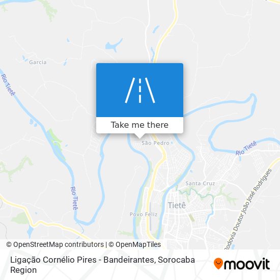 Ligação Cornélio Pires - Bandeirantes map