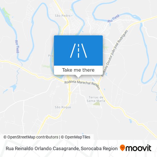 Mapa Rua Reinaldo Orlando Casagrande
