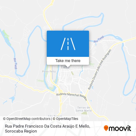 Mapa Rua Padre Francisco Da Costa Araújo E Mello