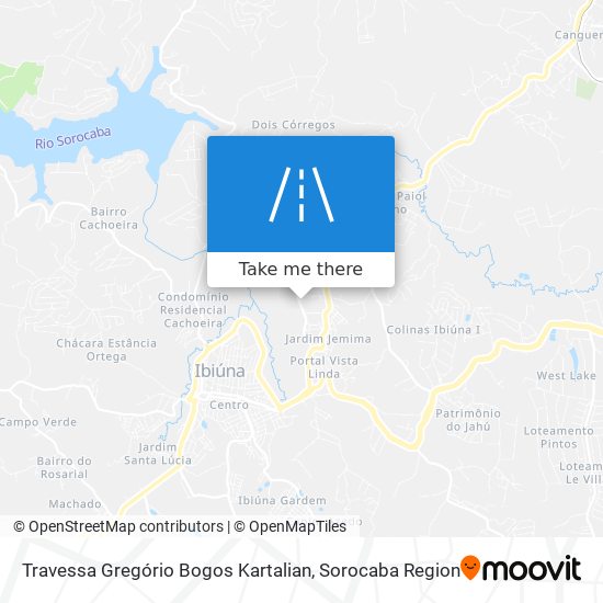 Mapa Travessa Gregório Bogos Kartalian