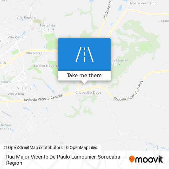 Mapa Rua Major Vicente De Paulo Lamounier