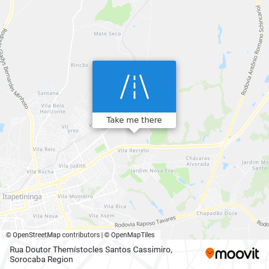 Mapa Rua Doutor Themístocles Santos Cassimiro