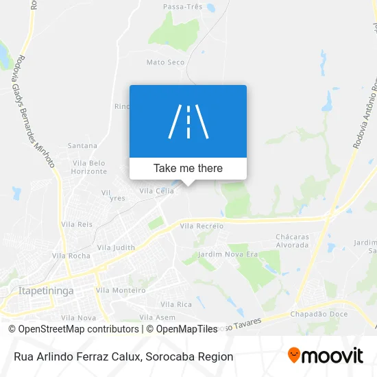 Rua Arlindo Ferraz Calux map