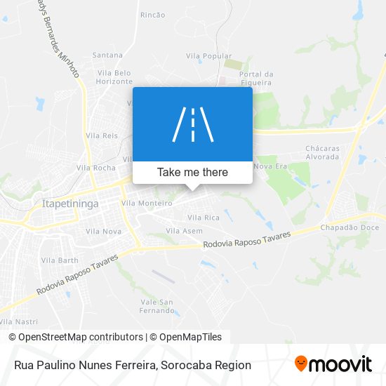 Mapa Rua Paulino Nunes Ferreira