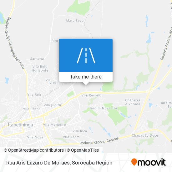 Rua Aris Lázaro De Moraes map