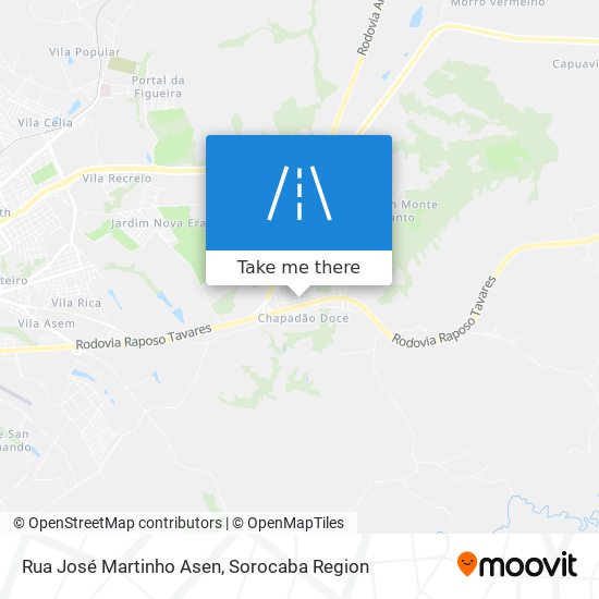 Mapa Rua José Martinho Asen