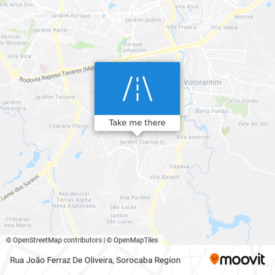 Mapa Rua João Ferraz De Oliveira