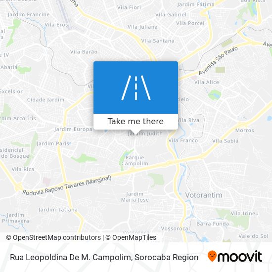 Mapa Rua Leopoldina De M. Campolim