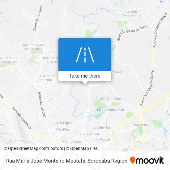 Mapa Rua Maria José Monteiro Mustafá