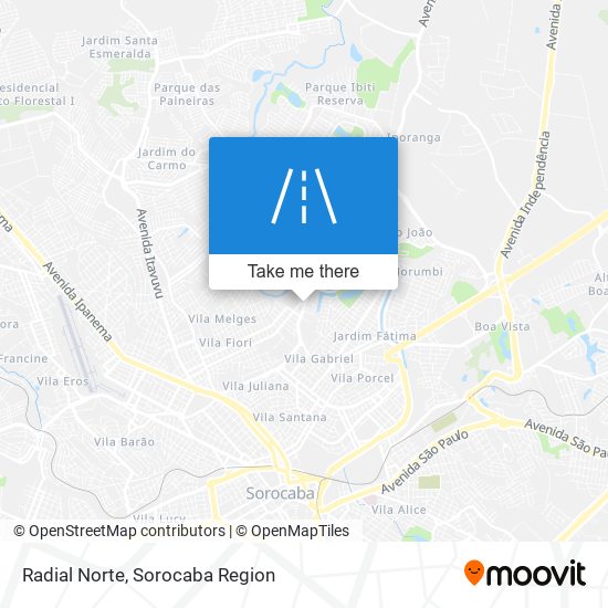 Mapa Radial Norte