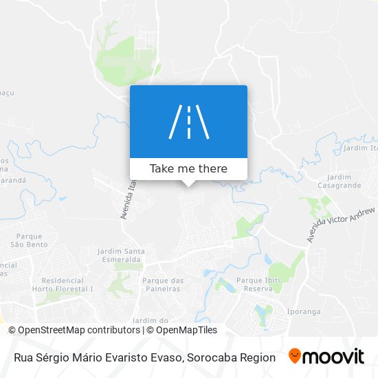 Mapa Rua Sérgio Mário Evaristo Evaso