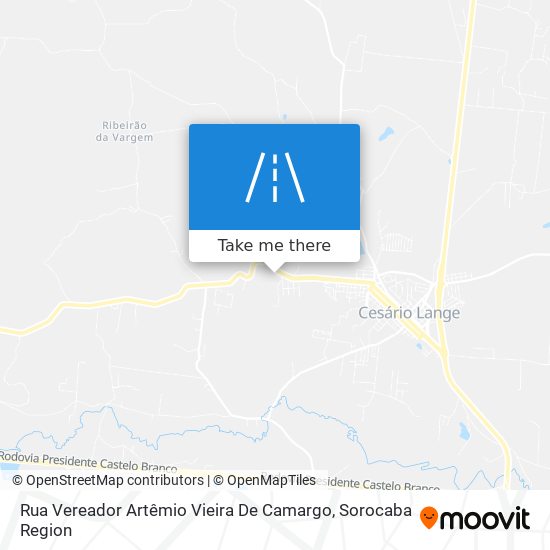 Mapa Rua Vereador Artêmio Vieira De Camargo