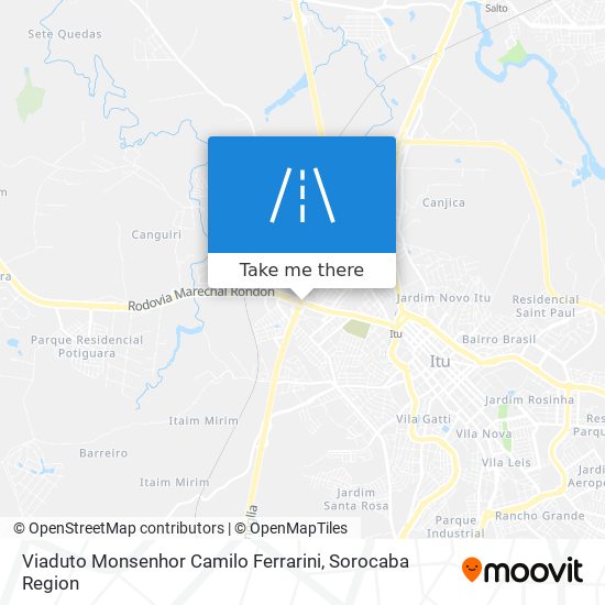 Mapa Viaduto Monsenhor Camilo Ferrarini