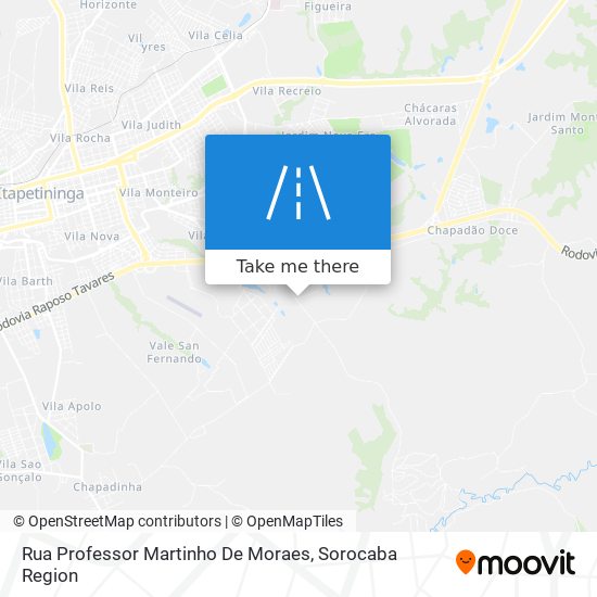 Mapa Rua Professor Martinho De Moraes