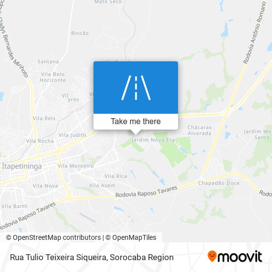 Rua Tulio Teixeira Siqueira map