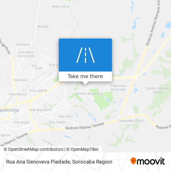 Mapa Rua Ana Genoveva Piedade