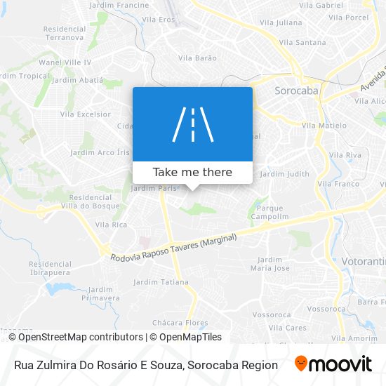 Rua Zulmira Do Rosário E Souza map