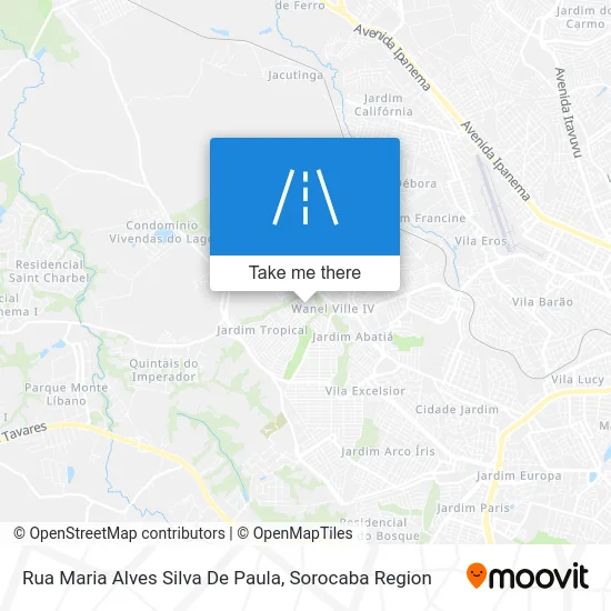 Rua Maria Alves Silva De Paula map