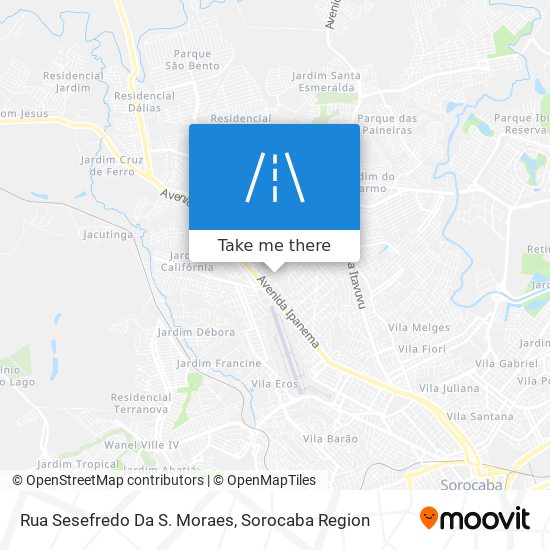 Mapa Rua Sesefredo Da S. Moraes