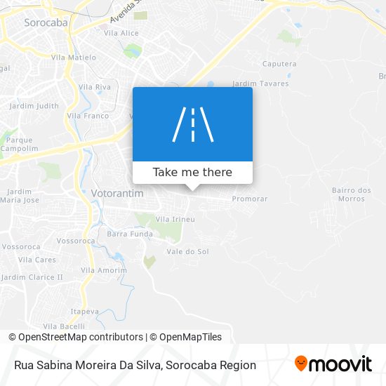 Mapa Rua Sabina Moreira Da Silva