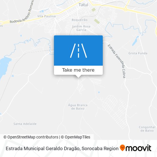 Mapa Estrada Municipal Geraldo Dragão