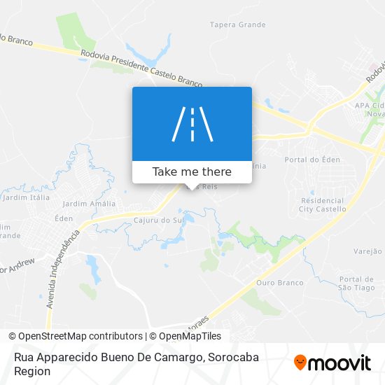Mapa Rua Apparecido Bueno De Camargo