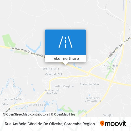 Rua Antônio Cãndido De Oliveira map