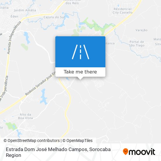 Mapa Estrada Dom José Melhado Campos