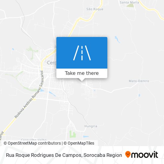 Mapa Rua Roque Rodrigues De Campos