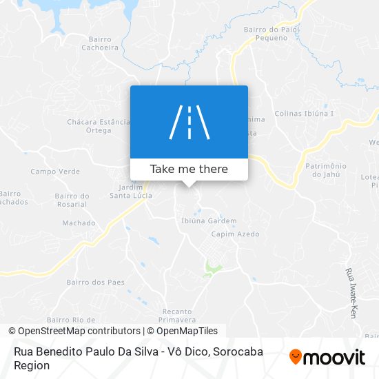 Rua Benedito Paulo Da Silva - Vô Dico map