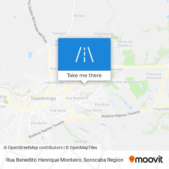 Rua Benedito Henrique Monteiro map