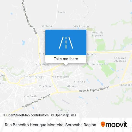 Rua Benedito Henrique Monteiro map