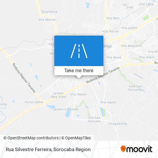 Mapa Rua Silvestre Ferreira