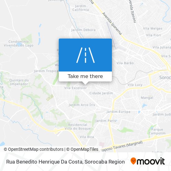 Mapa Rua Benedito Henrique Da Costa