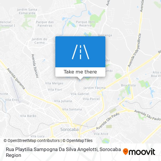 Rua Playtilia Sampogna Da Silva Angelotti map