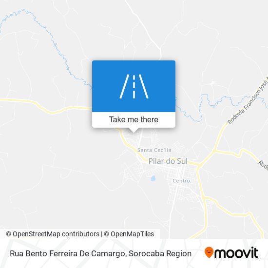 Mapa Rua Bento Ferreira De Camargo