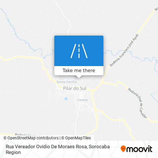 Mapa Rua Vereador Ovídio De Moraes Rosa