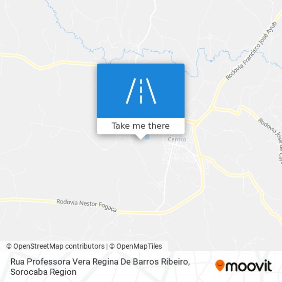 Mapa Rua Professora Vera Regina De Barros Ribeiro