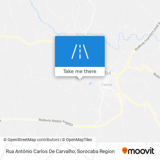 Rua Antônio Carlos De Carvalho map