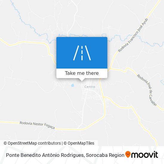 Ponte Benedito Antônio Rodrigues map