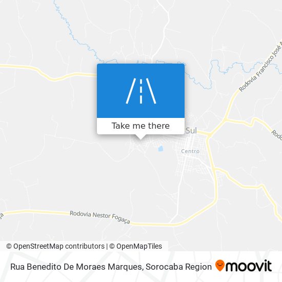 Mapa Rua Benedito De Moraes Marques