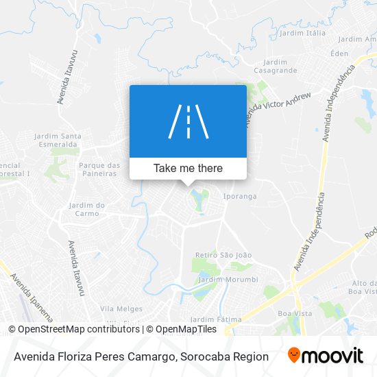 Mapa Avenida Floriza Peres Camargo